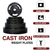 5 - BULLAR 20 kg Cast Iron Home Gym Set