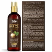 1 - WOW Skin Science Macadamia Nut Hair Oil,  100 ml  for Dehydrated Scalp & Dry Coarse Hair (with Comb Applicator) 