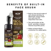 2 - WOW Skin Science Apple Cider Vinegar Foaming Face Wash,  100 ml  Helps Cleanse & Balance Skin (with Built-in Face Brush) 