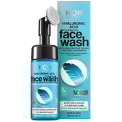 1 - WOW Skin Science Hyaluronic Acid Foaming Face Wash, 150 ml with Built-In Brush