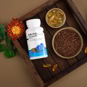 4 - Briyo Flaxseed Oil 1000mg,  60 softgels 
