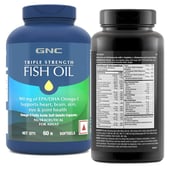 9 - GNC Triple Strength Fish Oil & Mega Men Multivitamin Combo,  2 Piece(s)/Pack 