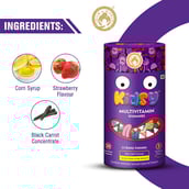 5 - Mom & World Kidsy Multivitamin,  30 gummies  Strawberry (Pack of 3) 