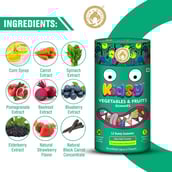 5 - Mom & World Kidsy Vegetables & Fruits,  30 gummies  Mixed Fruit 