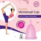 5 - Mom & World Natural Intimate Foaming Feminine Hygiene Wash,  120 ml  + Reusable Menstrual Cup (Medium) 