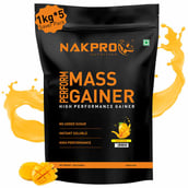 1 - Nakpro Perform Mass Gainer,  2.2 lb  Mango (Pack of 5) 