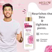 3 - Meglow Rose Water Spray,  100 ml  for All Skin Types (Pack of 3) 
