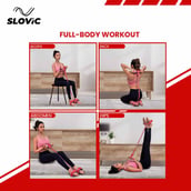 2 - SLOVIC 4 Tube Tummy Trimmer,  Red  Free Size 