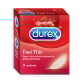 Durex Feel Thin Condom,  Unflavoured  3 Piece(s)/Pack 