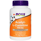 Now Acetyl-L-Carnitine (500 mg), 100 capsules Unflavoured