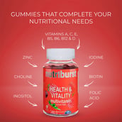 5 - Nutriburst Health & Vitality Multivitamins,  60 gummies  Natural Mixed Berry Pack of 2 