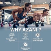 8 - Azani Active Nutrition Active Plant Protein, 2.2 lb Unflavoured