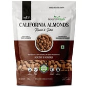2 - NourishVitals California Almonds, Roasted & Salted Pack of 2 200 g