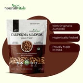 7 - NourishVitals California Almonds, Roasted & Salted Pack of 2 200 g