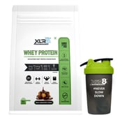 1 - XLR8 Flavoured Whey Protein 24 g Protein, 4 lb Milk Chocolate Fudge with Shaker