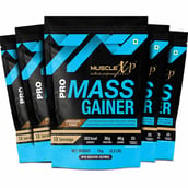 1 - MuscleXP Pro Mass Gainer with Whey Protein, 2.2 lb Chocolate Fudge (Pack of 5)