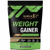 1 - MuscleXP Weight Gainer with Digestive Enzymes, 2.2 lb Chocolate Fudge