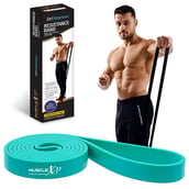 1 - MuscleXP Resistance Heavy Duty Stretch Loop Band, Blue 12-35 kg