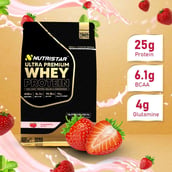 3 - Nutristar Ultra Premium Whey Protein, 2.2 lb Strawberry Blast