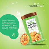 4 - NourishVitals Cookies, 0.120 kg Almond (Sugar Free)