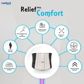 3 - Leeford Lumbo Sacral Support Belt,  Grey  Small 