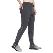 1 - John Ally Jogger Track Pant for Men with Two Zipper Pockets and Premium Fabric, Gunmetal Grey Small