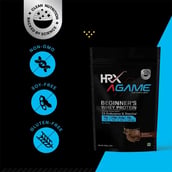 7 - HRX AGame Beginner's Whey Protein, 4.4 lb Belgian Chocolate