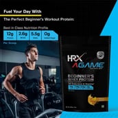 5 - HRX AGame Beginner's Whey Protein,  2 lb  Mango Delight 