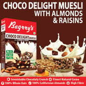 6 - Bagrrys Choco Delight Muesli with Almonds & Raisins, 400 g Unflavoured