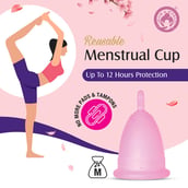 5 - Mom & World Natural Intimate Foaming Feminine Hygiene Wash, 120 ml + Reusable Menstrual Cup (Medium)