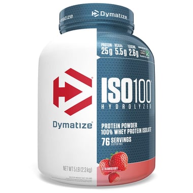 Dymatize ISO100 Whey Protein Isolate- 5 lb Strawberry