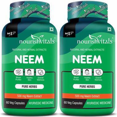 NourishVitals Neem - Pack of 2,  60 veggie capsule(s) 