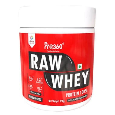 PRO360 Raw Whey Protein, 0.55 lb Unflavoured