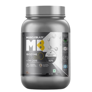 MuscleBlaze Biozyme Iso-Zero Powder (Old MRP), 2.2 lb Low Carb Ice Cream Chocolate