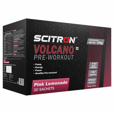 Scitron Volcano Pre-Workout,  30 sachets/pack  Pink Lemonade 