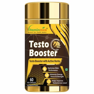 Vitaminnica Testo Booster with Active Herbs, 60 veggie capsule(s)