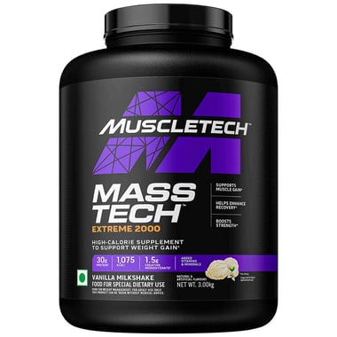 MuscleTech MassTech Extreme 2000, 6.61 lb Vanilla Milkshake