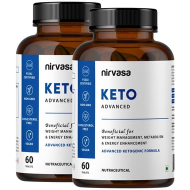 Nirvasa Keto Advanced,  60 tablet(s)  Unflavoured (Pack of 2) 