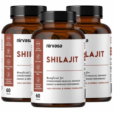 Nirvasa Shilajit (Pack of 3), 60 tablet(s)