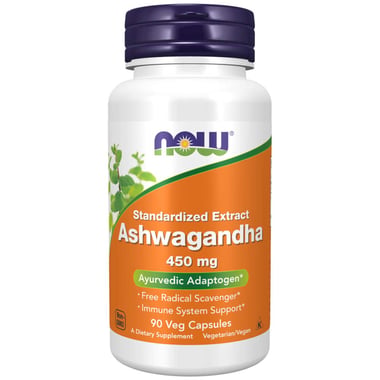 Now Standardized Extract Ashwagandha (450 mg),  90 veggie capsule(s) 