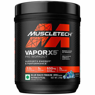 MuscleTech Vapor X5, 0.59 lb Blue Razz Freeze