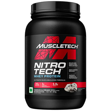 MuscleTech NitroTech Whey Protein, 2 lb Cookies & Cream