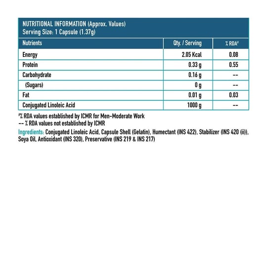 1 - HK Vitals CLA 1000 mg by HealthKart,  90 capsules 