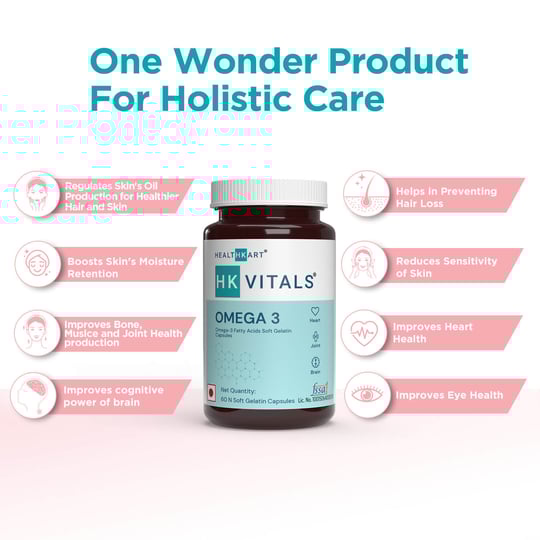 3 - HK Vitals Omega -3 & Multivitamin by HealthKart,  Unflavoured  2 Piece(s)/Pack