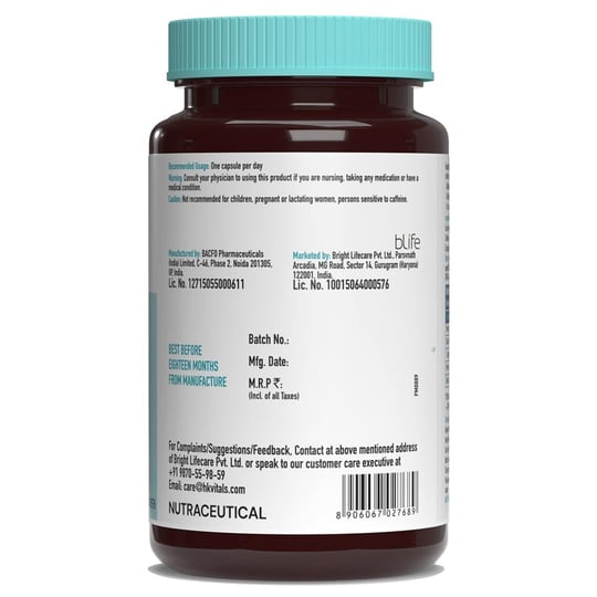 3 - HK Vitals Caffeine 200 mg by HealthKart,  90 capsules  Unflavoured 