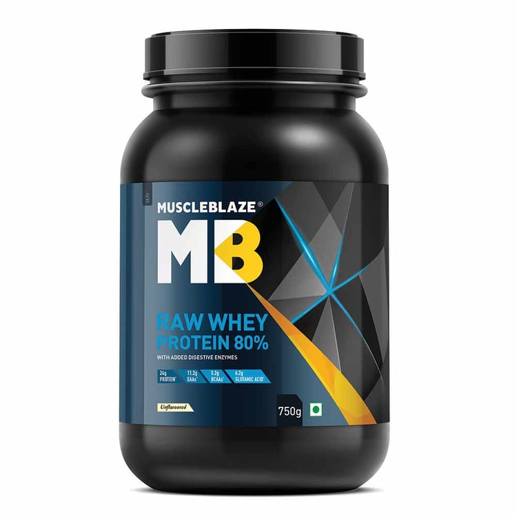 2 - MuscleBlaze Raw Whey Protein,  1.65 lb  Unflavoured 