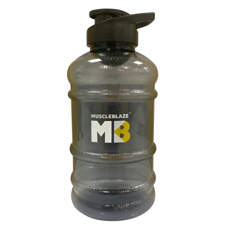 MuscleBlaze Gallon Bottle without Mono Cartoon, Black Transparent 1.5 L