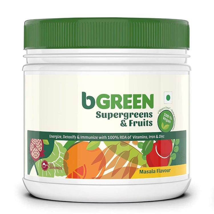 2 - bGREEN Supergreens & Fruits by MuscleBlaze,  0.44 lb  Masala 