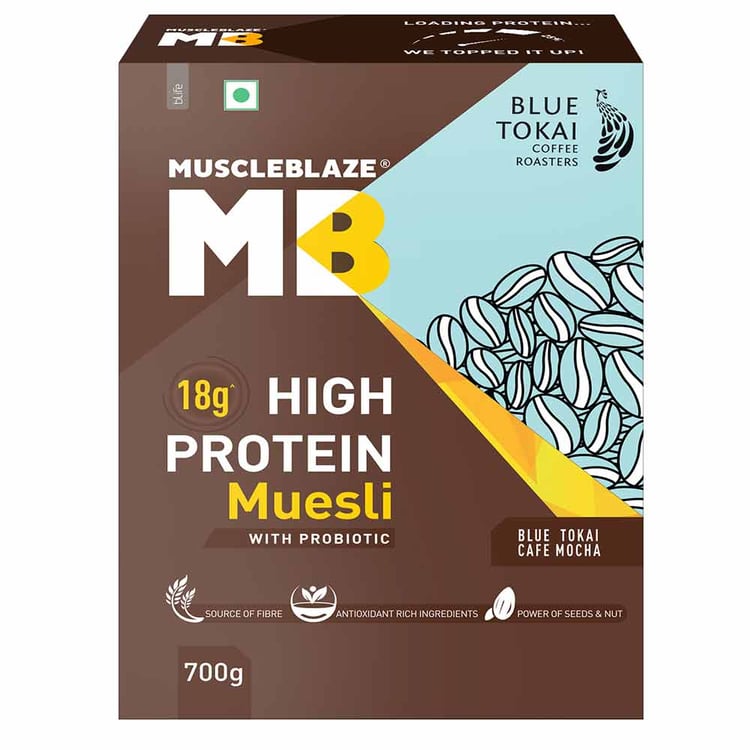 2 - MuscleBlaze High Protein Muesli,  700 g  Blue Tokai Cafe Mocha 