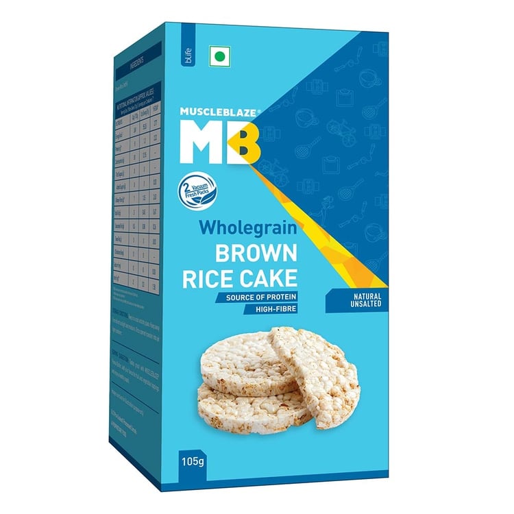 6 - MuscleBlaze Wholegrain Brown Rice Cake,  1 Piece(s)/Pack  Natural Unsalted 